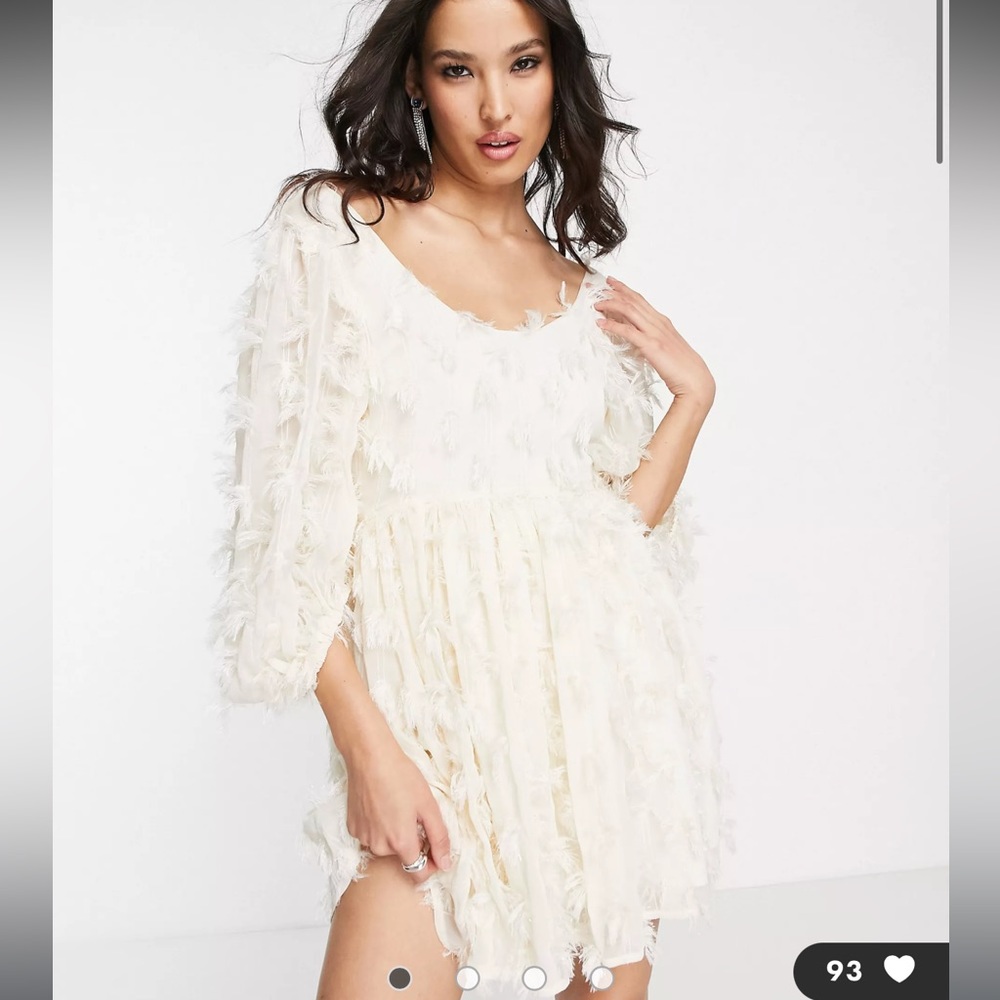 Sister Jane white scoop neck sparkly dress